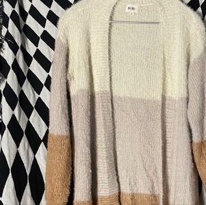women's striped, buttery soft cardigan
